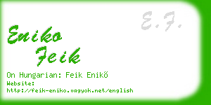 eniko feik business card